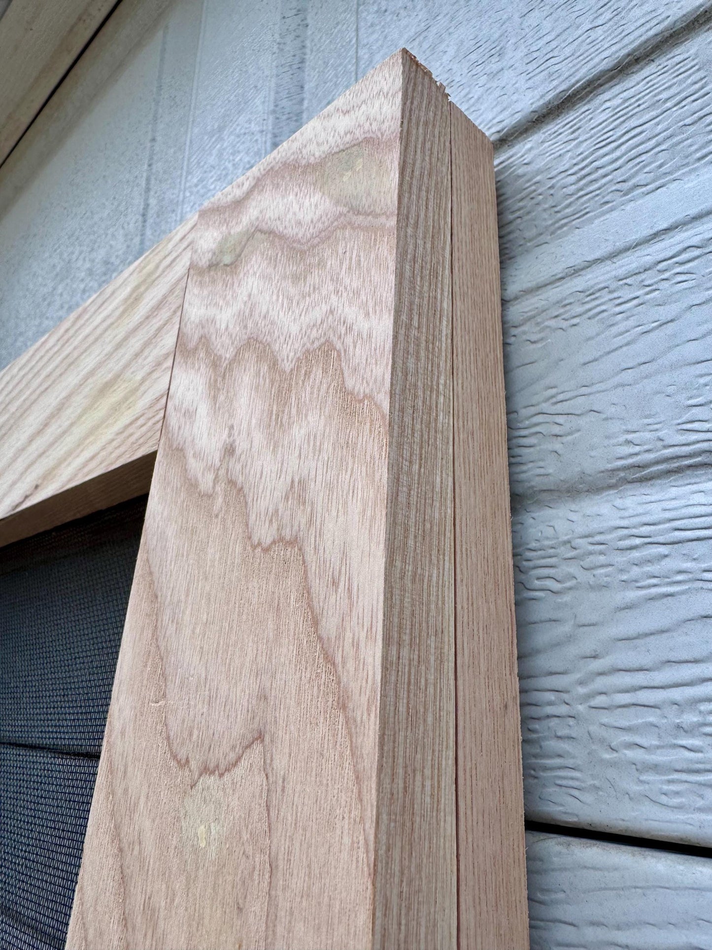 White Appalachian Ash Screen Door Solid Wood Exterior Custom Size Farmhouse Entry Handmade