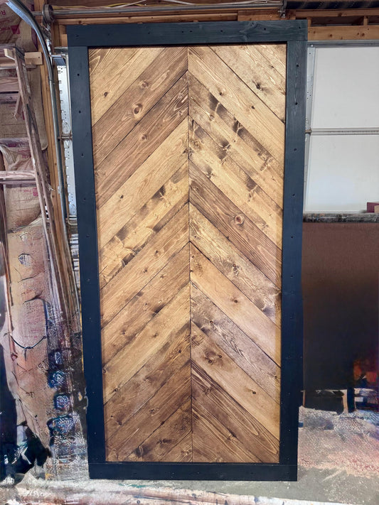 Chevron Modern Farmhouse Sliding Interior Barn Door