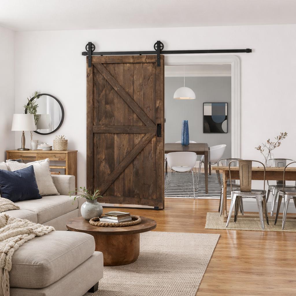 Diagonal Brace Interior Sliding Barn Door