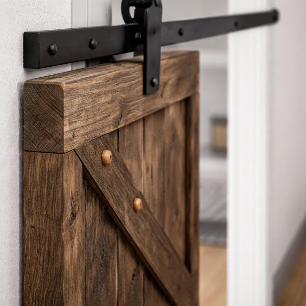 Diagonal Brace Interior Sliding Barn Door