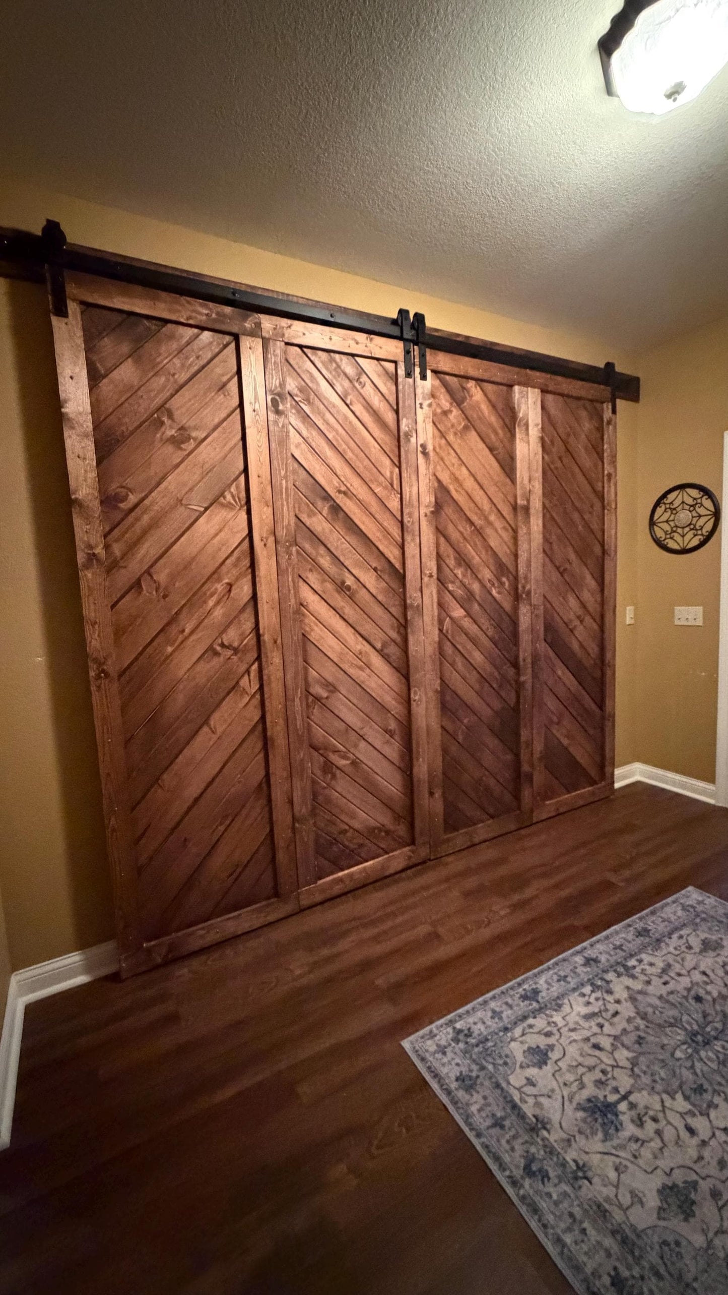 Solid Wood Double Barn Doors | Rustic Farmhouse Sliding Interior Doors