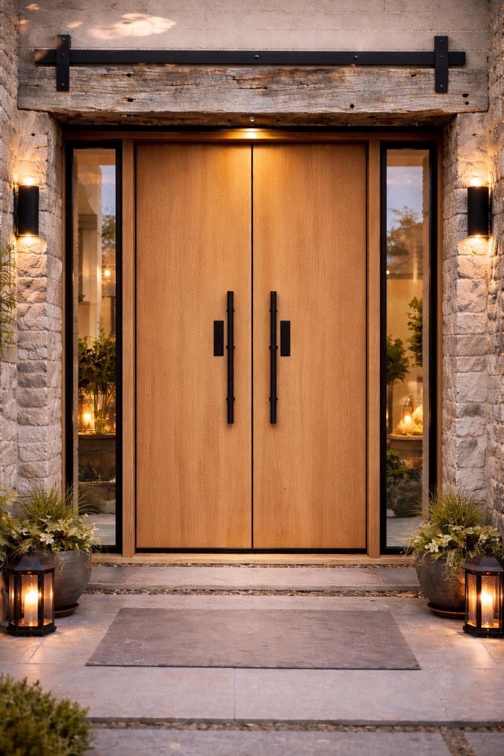 White Oak Modern Entry Door