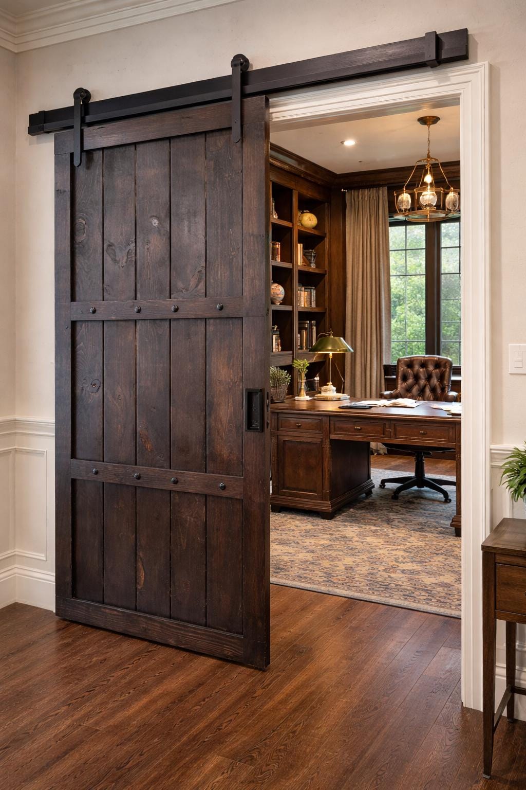Solid Wood Plank Barn Door, Rustic Farmhouse Sliding Door, Custom Built USA