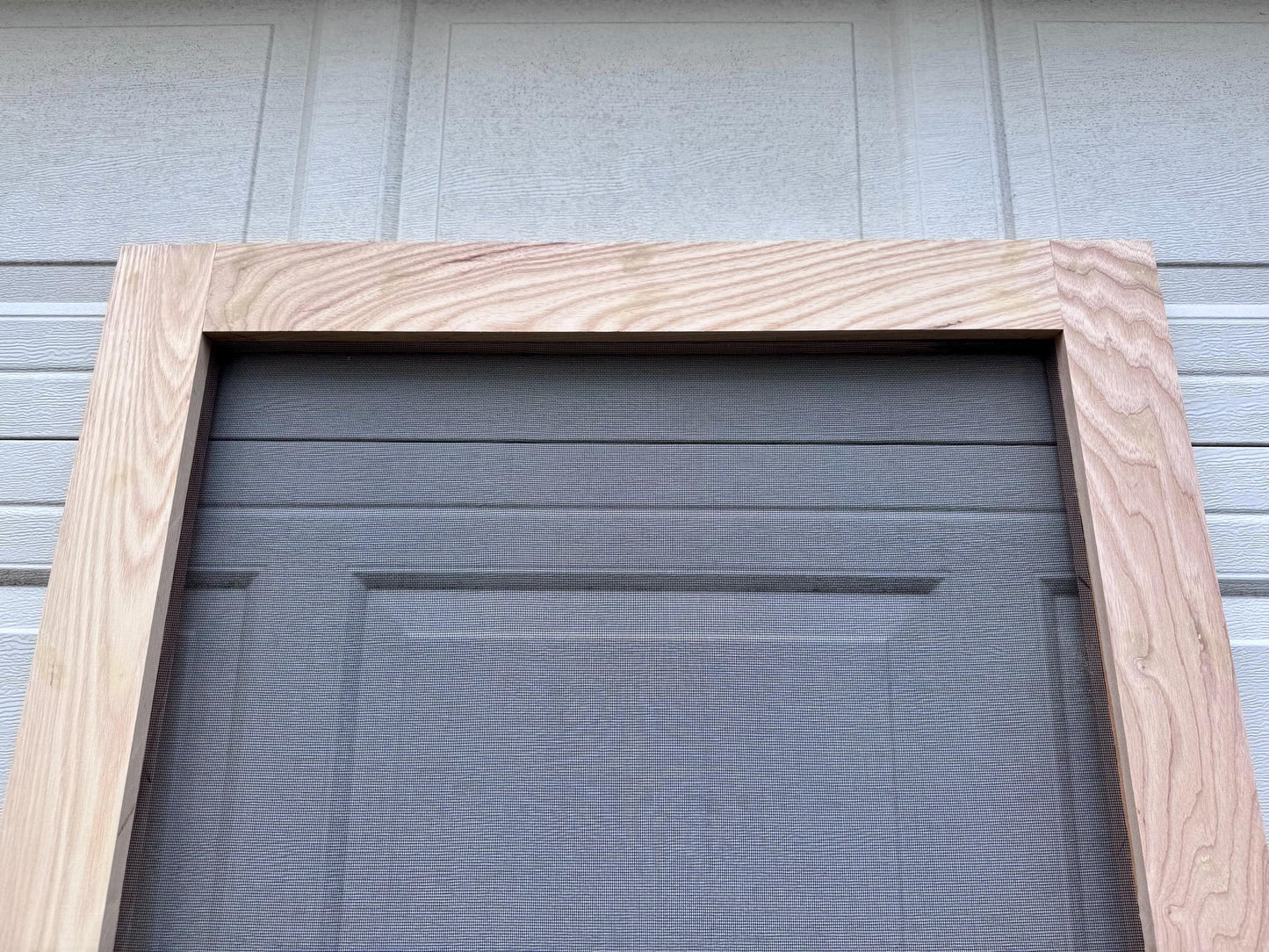 White Appalachian Ash Screen Door Solid Wood Exterior Custom Size Farmhouse Entry Handmade